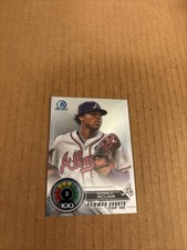 RONALD ACUNA RC ROOKIE 2018 Bowman Chrome Top 100 #BTP-2 Braves Card (f3). rookie card picture