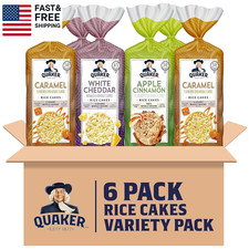 Large Rice Cakes, Gluten Free, 3 Flavor Variety Pack, 6 Count