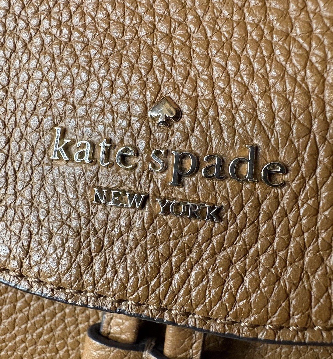 Kate Spade New York Leila Med Flap Backpack Purse Brown  display picture 1