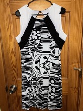 Women’s Ladies Dress Formal Prom Evening Perceptions New York Black Abstract L