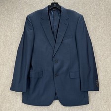 Jos A Bank Signature Gold Navy Pinstripe Wool Blazer Sport Coat 42L Gordon