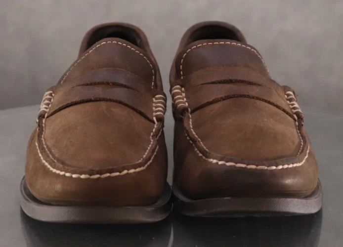 Johnston & Murphy NBL Men's Penny Loafers Shoes Size 9 M Suede Brown - Image 3 of 4