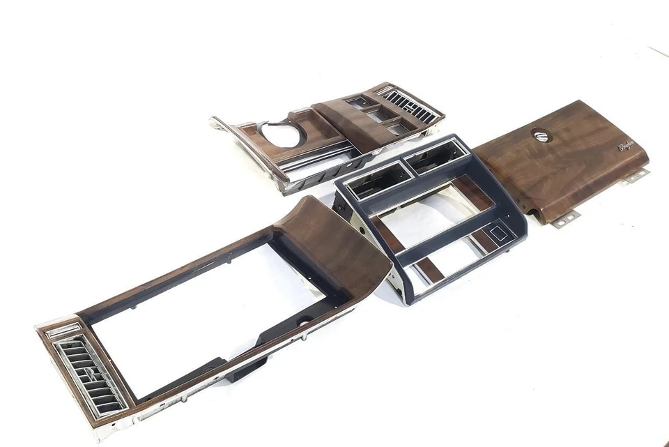 Cadillac Brougham 1988 OEM juego completo de molduras de madera montadas en el tablero Foto 3 de 4