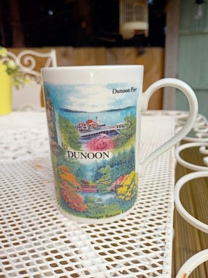 Dunoon Bone China Tasse. Waverley Dampfgarer, Loch Eck, Pier, Castle House, Cairndow..