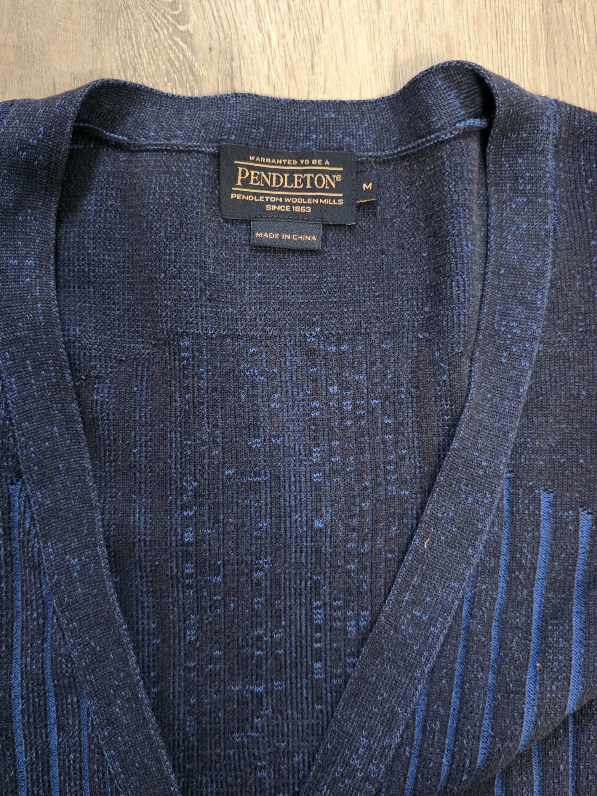 Pendleton Womens Medium Blue Striped Grandma Styl… - image 4