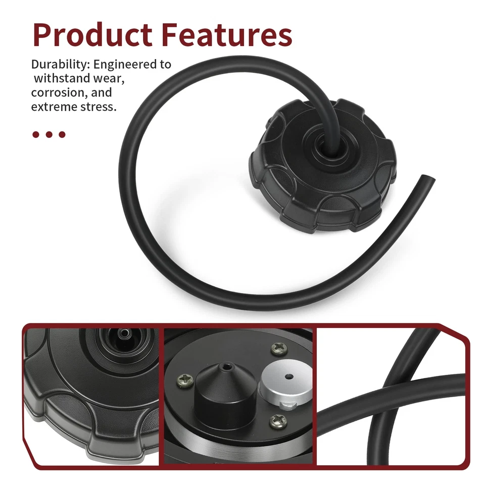 Fuel Tank Cap w/ Tube 51048-1133 For Kawasaki Prairie 360 Bayou 220 250 300 400 - Image 4 of 4