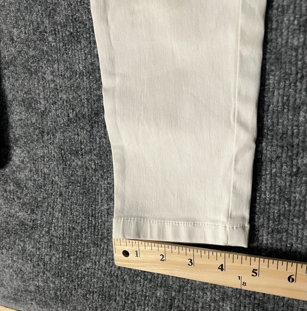 Mango Denim & Tees Skinny Jeans Off White Size US 10 EUR 42 Coquette Girl Preppy View 5