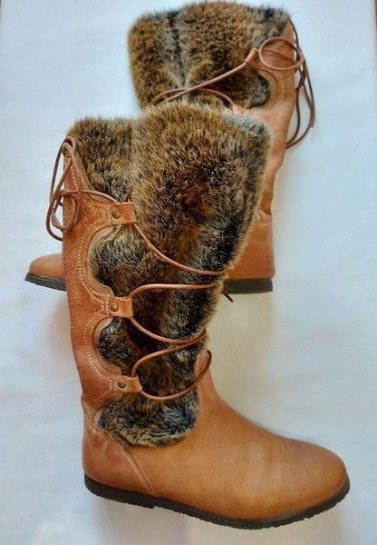 Women Kurt Geiger Boots Brown Leather 36