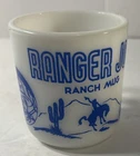 Vintage Hazel Atlas Milk Glass Ranger Joe Ranch Mug Excellent Condition c. 1950