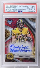 2024 Bowman Best U Brady Cook #BOA-BC Red Refractor Auto #'d 4/10 PSA 10-10