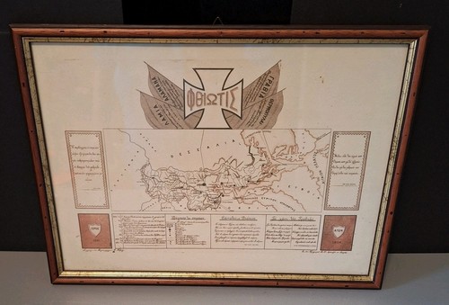 Historical Greek War Of Independence Printed Framed Map 1821-1831 History 