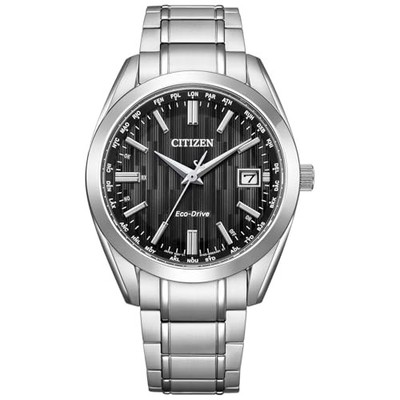 Citizen CB0261-53E Eco-Drive Radio Controlled Titanium Black Dial Watch Japan
