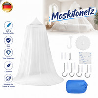 Moskitonetz Doppelbett Betthimmel Schutz Feinmaschig Reise Garten Camping Weiß