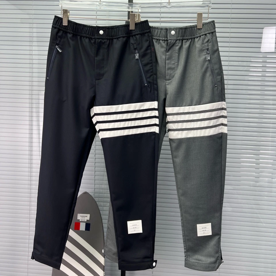Thom Browne Otoño Para hombres Chaqueta a Rayas Pantalones Informal Moda Traje  Foto 4 de 4