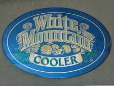 Rare Vintage 80s beer advertising White Mountain Wine Coolers Display sign-glass