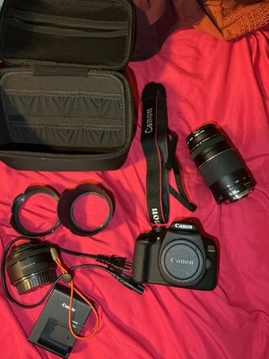 Cannon EOS 2000D with 2 Lenses Excellent Condition with Case and Extras