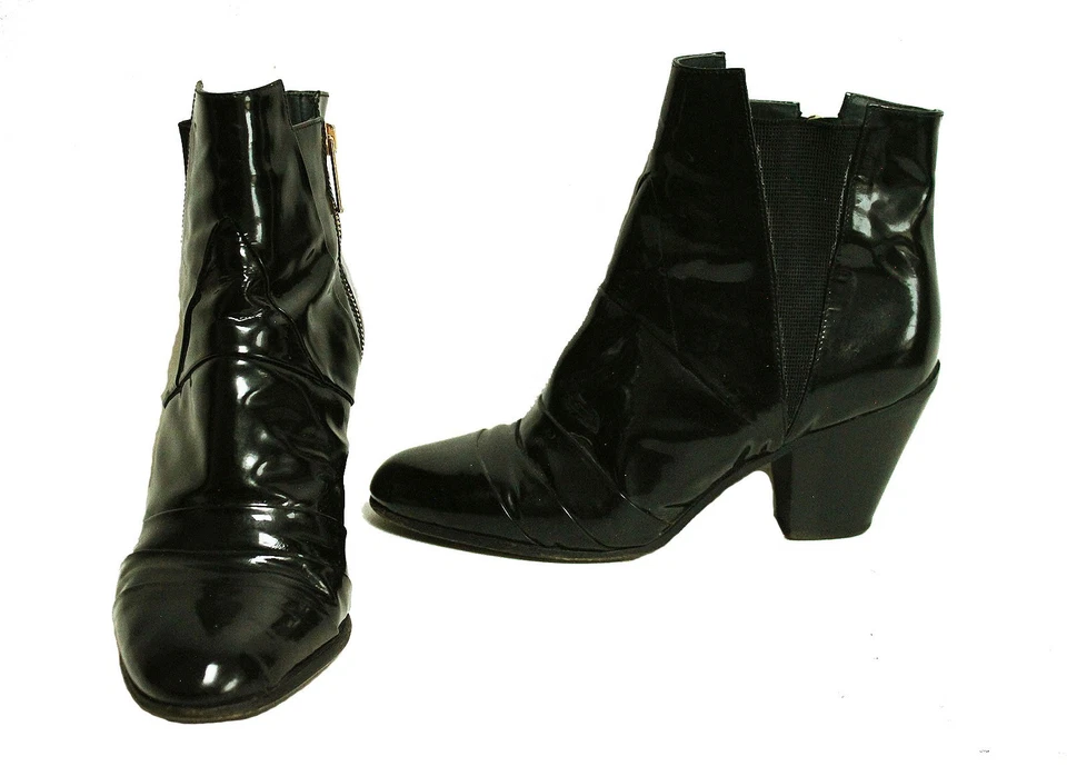 Botas Gareth Pugh Talla UK 5 EU 38 Tobillo Charol Negro Foto 3 de 4