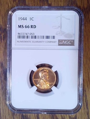 1944-P BU Lincoln Cent NGC MS66 RD (053)