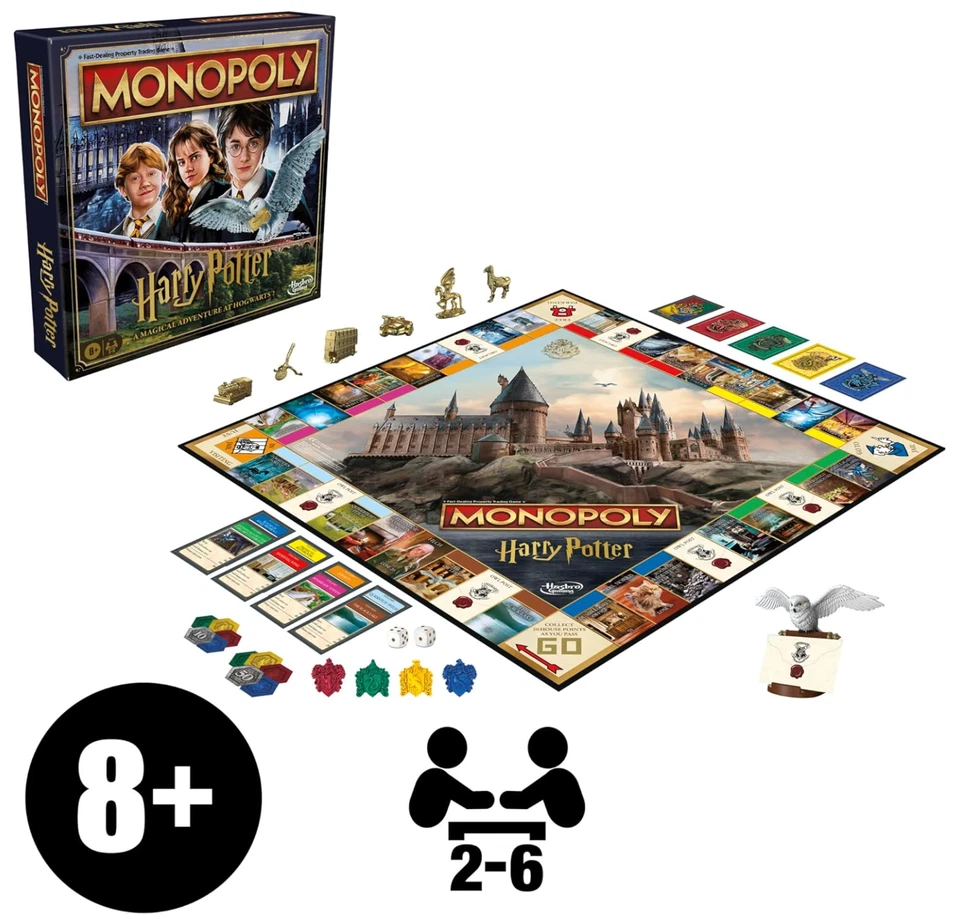 THREE BRAND NEW Hasbro Gaming Monopoly Harry Potter Edition, Board Game - Image 3 of 4