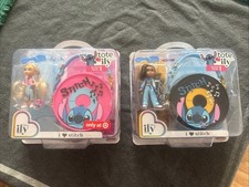 2 Disney ILY 4Ever tote teenies I Love Stitch Doll Purse Set Series 1