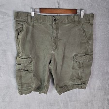 Carhartt Mens 40 Rugged Flex Relaxed Fit Canvas Cargo Work Shorts Olive BS3542-M