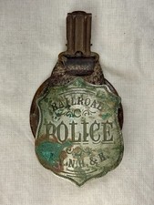Antique Railroad Police Badge NY NH & H.R.R. New Haven Railroad Photo Id Brass