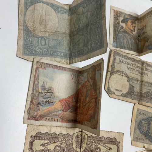 Vintage World Banknotes Collection France Italy Germany Zlotych Lire 4229 - Foto 2 di 9