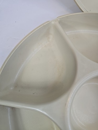 Vintage Tupperware Divided Party Tray Veggie Relish Fruit Dip Bowl 1666-3 1665-3 - Picture 8 of 15