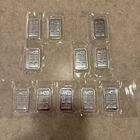 11 ONE OUNCE Johnson Matthey 1oz .999 Fine Silver Bar Lot of 11 SEALED