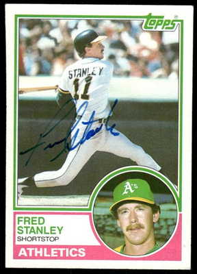 #ad 1983 Topps #513 Fred Stanley In Person Signed Auto 63649 $2.22