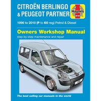 Peugeot Partner 1996-2010 Diesel Benzin Minivan Van Repair Manual Haynes