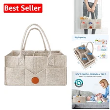 Lightweight Portable Diaper Caddy with Removable Divider - Perfect Baby Gift