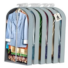 6 pcs 40" Garment Bags for Hanging Clothes, Clear Suit Bags for 6pcs 40in new