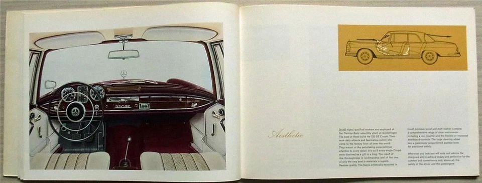 MERCEDES BENZ 220 SE COUPE Sales Brochure 1961 #P2141 e 361 - Image 3 of 4