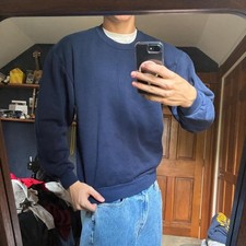 Vintage 90’s made in USA Jerzees Navy Blue Crewneck Sweatshirt Size large