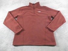 The North Face Pullover Mens Medium Brown Fleece 1/4 Zip Mock Neck Outdoor