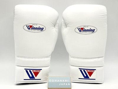Winning Boxing Gloves 16 oz MS-600 Lace Up Pro Type White
