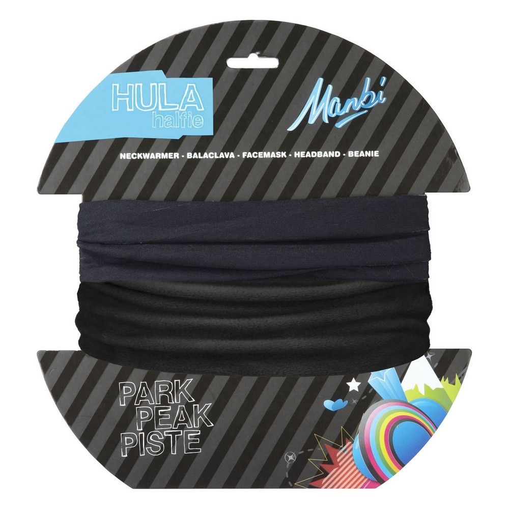 Manbi Hula Halfie Ski Neck Warmer With Microfleece Black