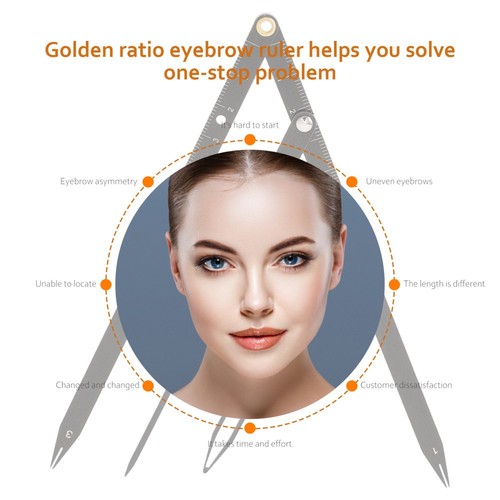 Eyebrow Measuring Ruler Protractor and Set Positioning Gold Ratio - Picture 9 of 12