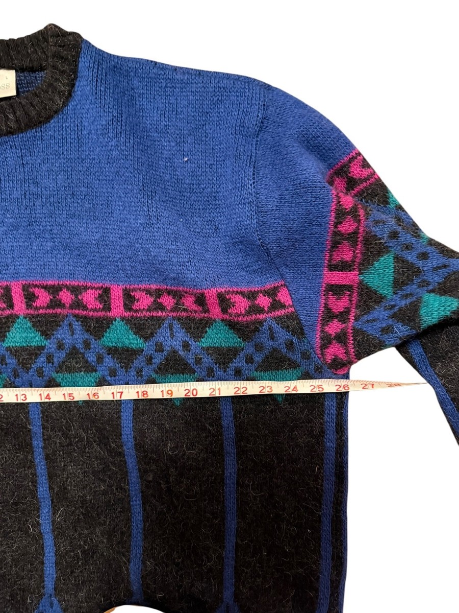 Alafoss Icewool Vintage 80's Wool Sweater Size L Made In Iceland