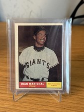 JUAN MARICHAL 1961 Topps #417 - HOF ROOKIE CARD SF GIANTS. rookie card picture
