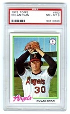 NOLAN RYAN~CALIFORNIA ANGELS~1978 TOPPS PSA-8 NM-MT HOT GRADED BASEBALL CARD#400