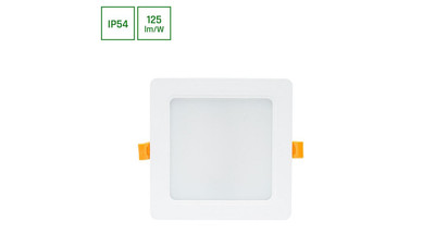 DURE 3 DOWNLIGHT 12W CW 230V 110st IP54 IK06 145x145x34 BIAŁY kwadratowa zasilac