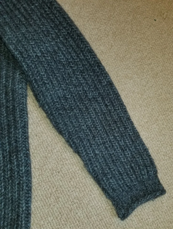 Suéter VINTAGE Para Mujer-JONES NUEVA YORK-azul jaspeado alpaca gran tamaño grueso poM Foto 4 de 4