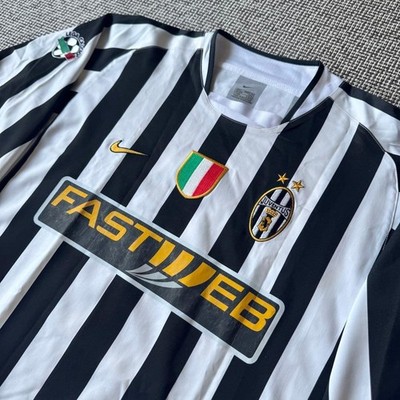Juventus 2003/04 Home Nike Long Sleeve Jersey Calcio Patch Size L