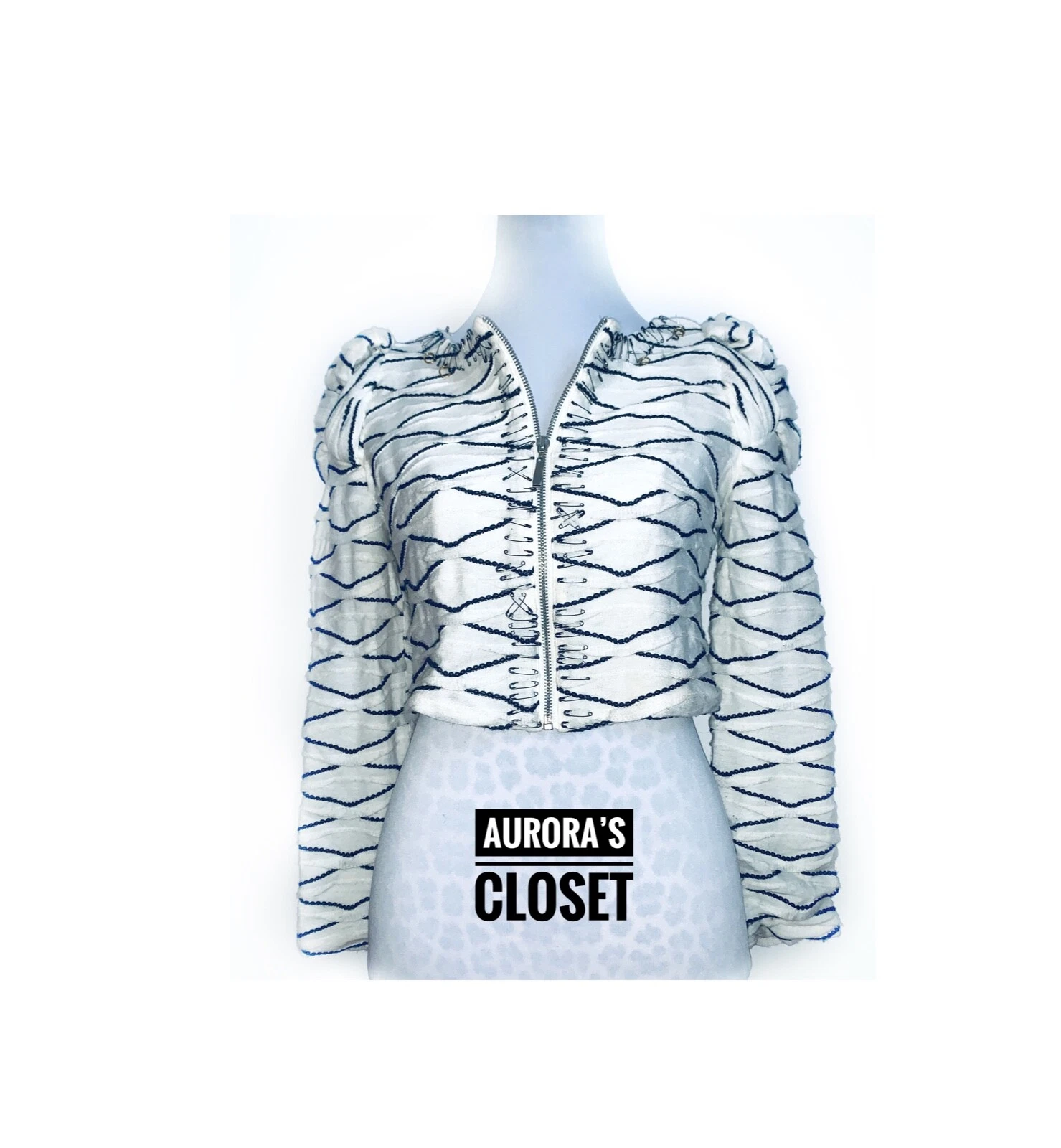 OFF WHITE Y Apparel U.SA. Giacca M bianca crop nera spille di sicurezza mercoledì mamma