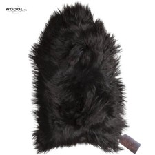 WOOOL Sheepskin BLACK XL | Icelandic | 100% Natural Soft | GENUINE, Longhair