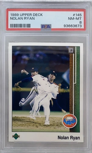 1989 Upper Deck #145 Nolan Ryan Triple Exposure Image Astros *Fresh Grade PSA 8!