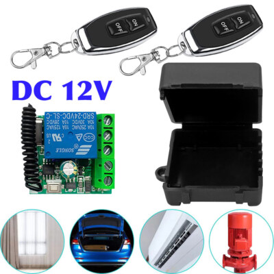 DC12V Relais Wireless Fernbedienung Schalter Empfänger Ein/Aus RF 433Mhz