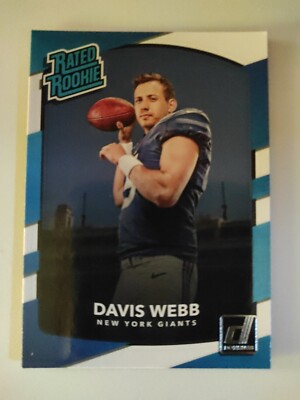 Trading Card Football NFL Davis Webb New York Giants 2017 Panini Donruss